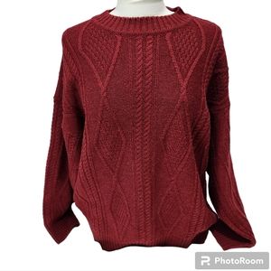 CESARE DI PINO WOOL RED SWEATER SIZE LARGE
